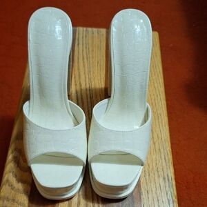 Women's White Platform Heels